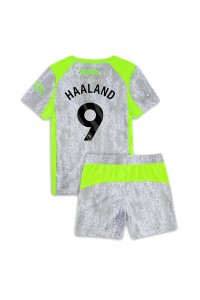 Fotbalové Dres Manchester City Erling Haaland #9 Dětské Třetí Oblečení 2025-26 Krátký Rukáv (+ trenýrky)
